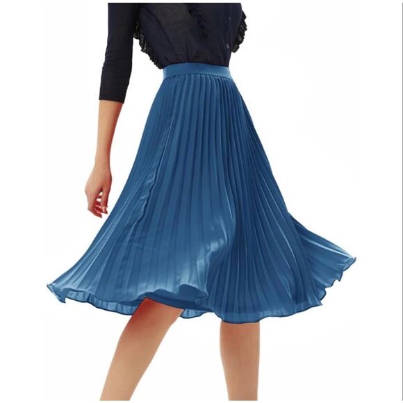 GRACE KARIN Women High Elastic Waist Pleated Chiffon Skirt Midi Swing A-line Ski - Picture 3 of 7